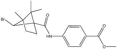 methyl 4-{[(6-bromo-4,5,5-trimethylbicyclo[2.1.1]hex-1-yl)carbonyl]amino}benzoate Structure