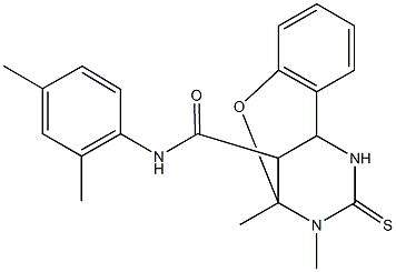 N-(2,4-dimethylphenyl)-9,10-dimethyl-11-thioxo-8-oxa-10,12-diazatricyclo[7.3.1.0~2,7~]trideca-2,4,6-triene-13-carboxamide Structure