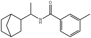 N-(1-bicyclo[2.2.1]hept-2-ylethyl)-3-methylbenzamide 구조식 이미지