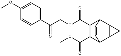 6-[2-(4-methoxyphenyl)-2-oxoethyl] 7-methyl tricyclo[3.2.2.0~2,4~]non-8-ene-6,7-dicarboxylate Structure