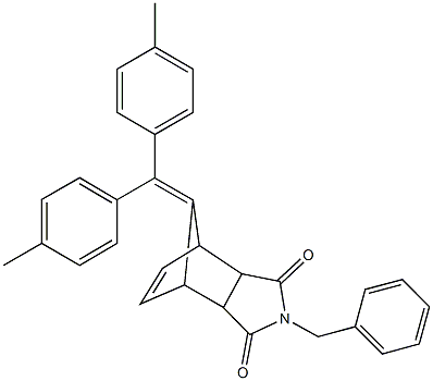 4-benzyl-10-[bis(4-methylphenyl)methylene]-4-azatricyclo[5.2.1.0~2,6~]dec-8-ene-3,5-dione Structure