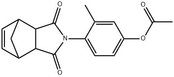 4-(3,5-dioxo-4-azatricyclo[5.2.1.0~2,6~]dec-8-en-4-yl)-3-methylphenyl acetate Structure