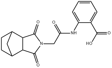 2-{[(3,5-dioxo-4-azatricyclo[5.2.1.0~2,6~]dec-4-yl)acetyl]amino}benzoic acid Structure