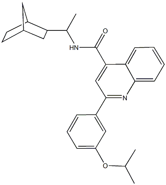 N-(1-bicyclo[2.2.1]hept-2-ylethyl)-2-(3-isopropoxyphenyl)-4-quinolinecarboxamide 구조식 이미지