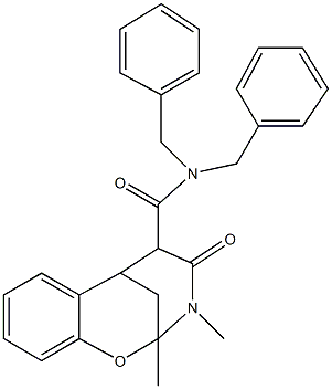 N,N-dibenzyl-9,10-dimethyl-11-oxo-8-oxa-10-azatricyclo[7.3.1.0~2,7~]trideca-2,4,6-triene-12-carboxamide 구조식 이미지