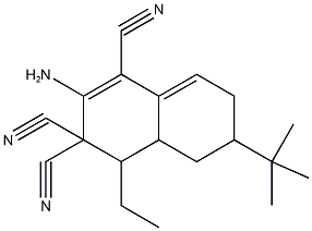 2-amino-6-tert-butyl-4-ethyl-4a,5,6,7-tetrahydro-1,3,3(4H)-naphthalenetricarbonitrile 구조식 이미지