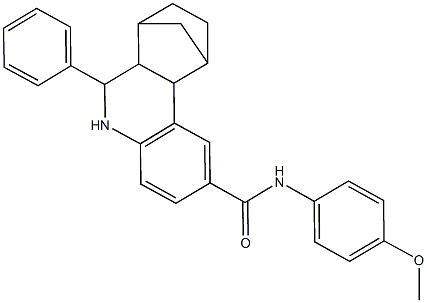 N-(4-methoxyphenyl)-6-phenyl-5,6,6a,7,8,9,10,10a-octahydro-7,10-methanophenanthridine-2-carboxamide Structure