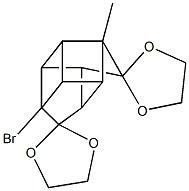 5'-bromo-9'-methyl-dispiro([1,3]-dioxolane-2,6'-pentacyclo[5.3.0.0~2,5~.0~3,9~.0~4,8~]decane-10',2''-[1,3]-dioxolane) Structure