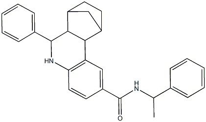 10-phenyl-N-(1-phenylethyl)-9-azatetracyclo[10.2.1.0~2,11~.0~3,8~]pentadeca-3,5,7-triene-5-carboxamide 구조식 이미지