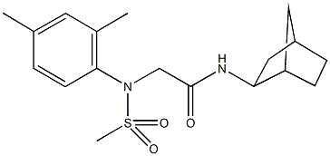 N-bicyclo[2.2.1]hept-2-yl-2-[2,4-dimethyl(methylsulfonyl)anilino]acetamide 구조식 이미지