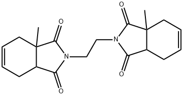 2-[2-(3a-methyl-1,3-dioxo-1,3,3a,4,7,7a-hexahydro-2H-isoindol-2-yl)ethyl]-3a-methyl-3a,4,7,7a-tetrahydro-1H-isoindole-1,3(2H)-dione Structure