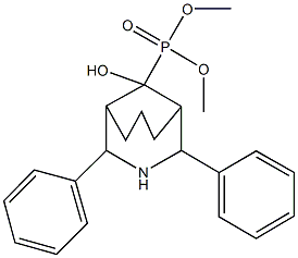 dimethyl 9-hydroxy-2,4-diphenyl-3-azabicyclo[3.3.1]non-9-ylphosphonate Structure