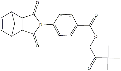 3,3-dimethyl-2-oxobutyl 4-(3,5-dioxo-4-azatricyclo[5.2.1.0~2,6~]dec-8-en-4-yl)benzoate Structure