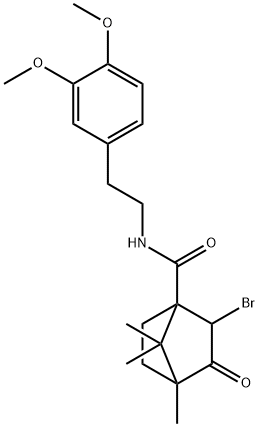 2-bromo-N-[2-(3,4-dimethoxyphenyl)ethyl]-4,7,7-trimethyl-3-oxobicyclo[2.2.1]heptane-1-carboxamide Structure