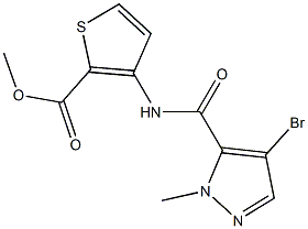 methyl 3-{[(4-bromo-1-methyl-1H-pyrazol-5-yl)carbonyl]amino}-2-thiophenecarboxylate Structure