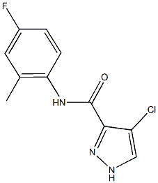 4-chloro-N-(4-fluoro-2-methylphenyl)-1H-pyrazole-3-carboxamide Structure