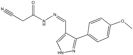 2-cyano-N'-{[3-(4-methoxyphenyl)-1H-pyrazol-4-yl]methylene}acetohydrazide Structure
