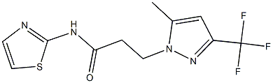 3-[5-methyl-3-(trifluoromethyl)-1H-pyrazol-1-yl]-N-(1,3-thiazol-2-yl)propanamide Structure