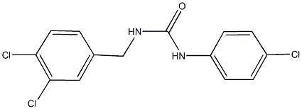 N-(4-chlorophenyl)-N'-(3,4-dichlorobenzyl)urea Structure