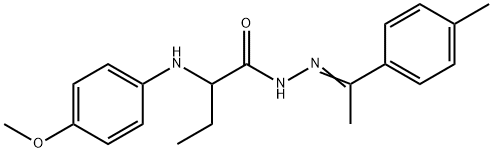 2-(4-methoxyanilino)-N'-[1-(4-methylphenyl)ethylidene]butanohydrazide 구조식 이미지