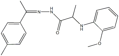 2-(2-methoxyanilino)-N'-[1-(4-methylphenyl)ethylidene]propanohydrazide 구조식 이미지