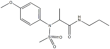 2-[4-methoxy(methylsulfonyl)anilino]-N-propylpropanamide Structure