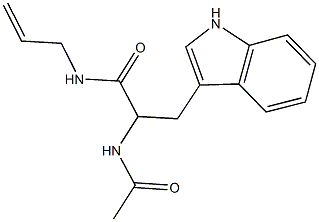 2-(acetylamino)-N-allyl-3-(1H-indol-3-yl)propanamide 구조식 이미지