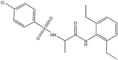 2-{[(4-chlorophenyl)sulfonyl]amino}-N-(2,6-diethylphenyl)propanamide Structure