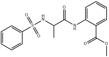 methyl 2-({2-[(phenylsulfonyl)amino]propanoyl}amino)benzoate 구조식 이미지