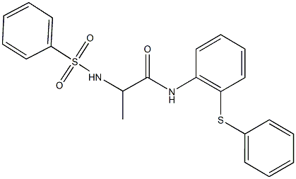 N-[2-(phenylsulfanyl)phenyl]-2-[(phenylsulfonyl)amino]propanamide 구조식 이미지