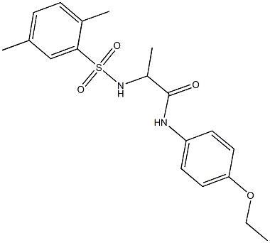 2-{[(2,5-dimethylphenyl)sulfonyl]amino}-N-(4-ethoxyphenyl)propanamide Structure