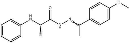 2-anilino-N'-[1-(4-methoxyphenyl)ethylidene]propanohydrazide Structure