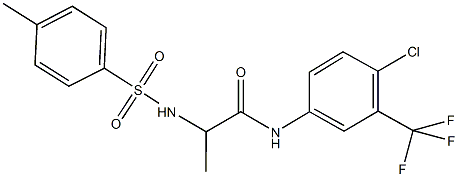 N-[4-chloro-3-(trifluoromethyl)phenyl]-2-{[(4-methylphenyl)sulfonyl]amino}propanamide 구조식 이미지