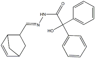N'-(bicyclo[2.2.1]hept-5-en-2-ylmethylene)-2-hydroxy-2,2-diphenylacetohydrazide 구조식 이미지