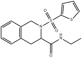 N-ethyl-2-(2-thienylsulfonyl)-1,2,3,4-tetrahydro-3-isoquinolinecarboxamide 구조식 이미지