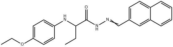 2-(4-ethoxyanilino)-N'-(2-naphthylmethylene)butanohydrazide Structure