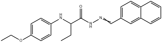 2-(4-ethoxyanilino)-N'-(2-naphthylmethylene)butanohydrazide 구조식 이미지