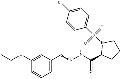 1-[(4-chlorophenyl)sulfonyl]-N'-(3-ethoxybenzylidene)-2-pyrrolidinecarbohydrazide 구조식 이미지