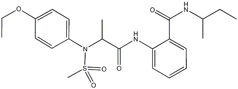 N-(sec-butyl)-2-({2-[4-ethoxy(methylsulfonyl)anilino]propanoyl}amino)benzamide Structure