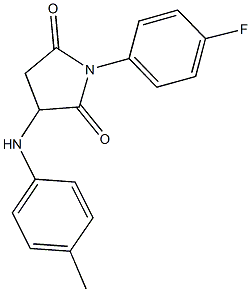 1-(4-fluorophenyl)-3-(4-toluidino)-2,5-pyrrolidinedione 구조식 이미지