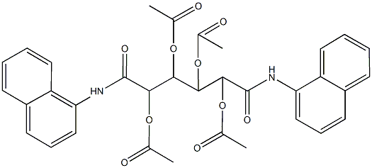 2,3-bis(acetyloxy)-1-[1-(acetyloxy)-2-(1-naphthylamino)-2-oxoethyl]-4-(1-naphthylamino)-4-oxobutyl acetate Structure