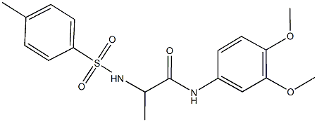 N-(3,4-dimethoxyphenyl)-2-{[(4-methylphenyl)sulfonyl]amino}propanamide 구조식 이미지