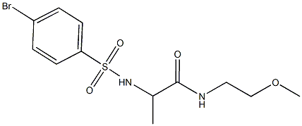 2-{[(4-bromophenyl)sulfonyl]amino}-N-(2-methoxyethyl)propanamide 구조식 이미지