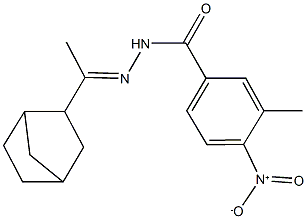 N'-(1-bicyclo[2.2.1]hept-2-ylethylidene)-4-nitro-3-methylbenzohydrazide 구조식 이미지