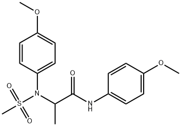 2-[4-methoxy(methylsulfonyl)anilino]-N-(4-methoxyphenyl)propanamide 구조식 이미지