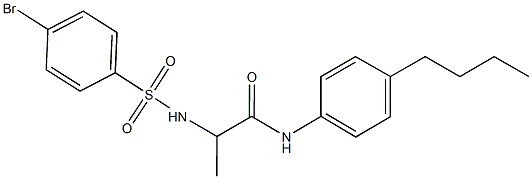 2-{[(4-bromophenyl)sulfonyl]amino}-N-(4-butylphenyl)propanamide Structure