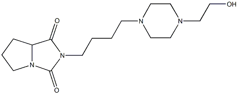 2-{4-[4-(2-hydroxyethyl)-1-piperazinyl]butyl}tetrahydro-1H-pyrrolo[1,2-c]imidazole-1,3(2H)-dione 구조식 이미지