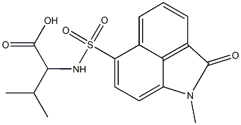 N-[(1-methyl-2-oxo-1,2-dihydrobenzo[cd]indol-6-yl)sulfonyl]valine Structure