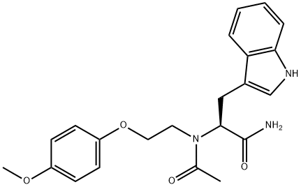 2-(acetylamino)-3-(1H-indol-3-yl)-N-[2-(4-methoxyphenoxy)ethyl]propanamide 구조식 이미지