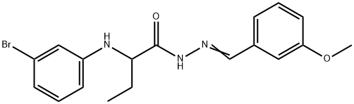 2-(3-bromoanilino)-N'-(3-methoxybenzylidene)butanohydrazide Structure